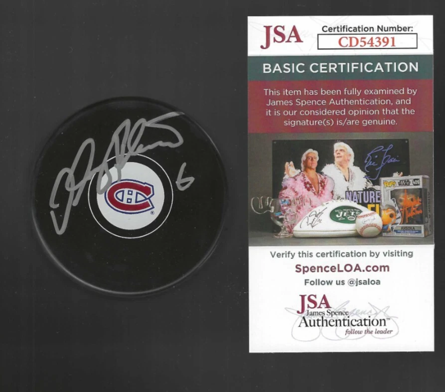 Oleg Petrov Signed Montreal Canadiens Puck JSA COA