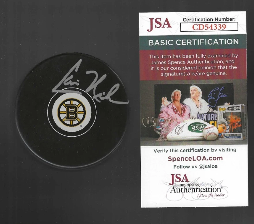 Chris Nilan Signed Boston Bruins Puck JSA COA
