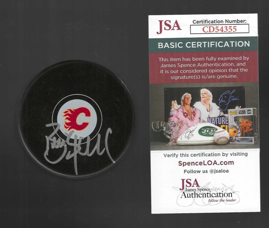 Brian Skrudland Signed Calgary Flames Puck JSA COA