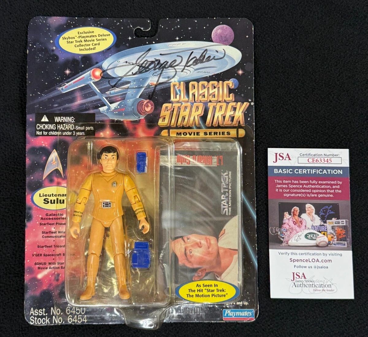 George Takei Signed Star Trek Classic Movie Series Hikaru Sulu Figure JSA COA