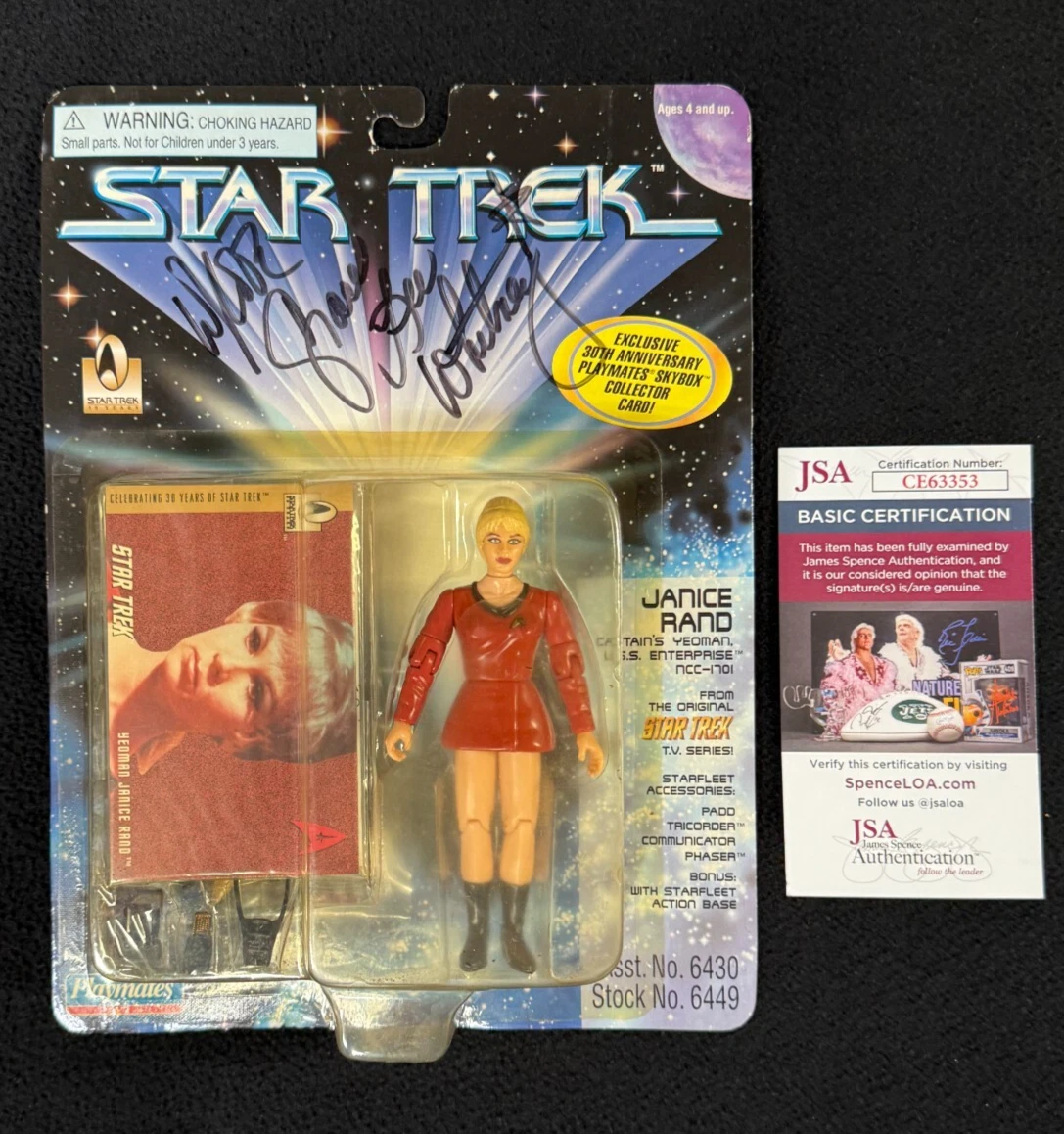 Grace Lee Whitney Signed Star Trek TOS Yeoman Janice Rand Figure JSA COA