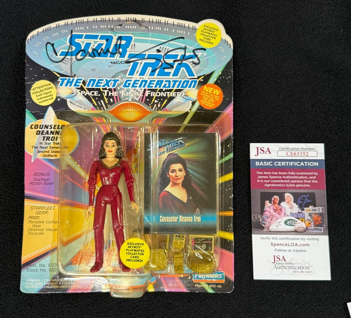 Marina Sirtis Signed Star Trek TNG Counselor Deanna Troi Figure JSA COA