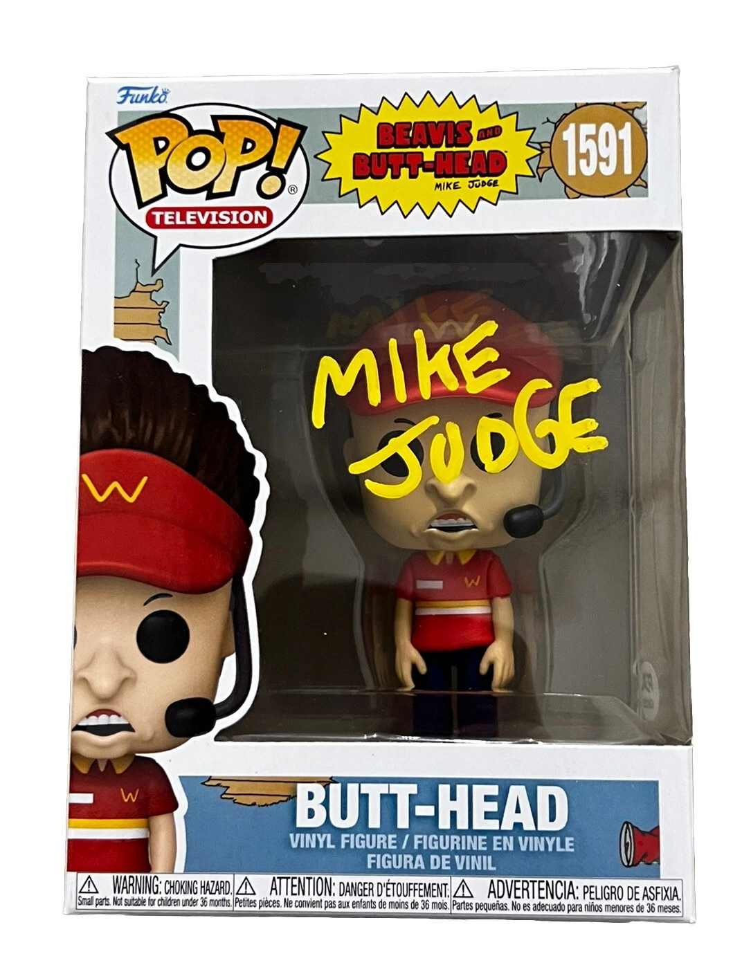 MIKE JUDGE signed (Beavis And Butt-Head) Funko Pop #1591 PSA/DNA AO81239