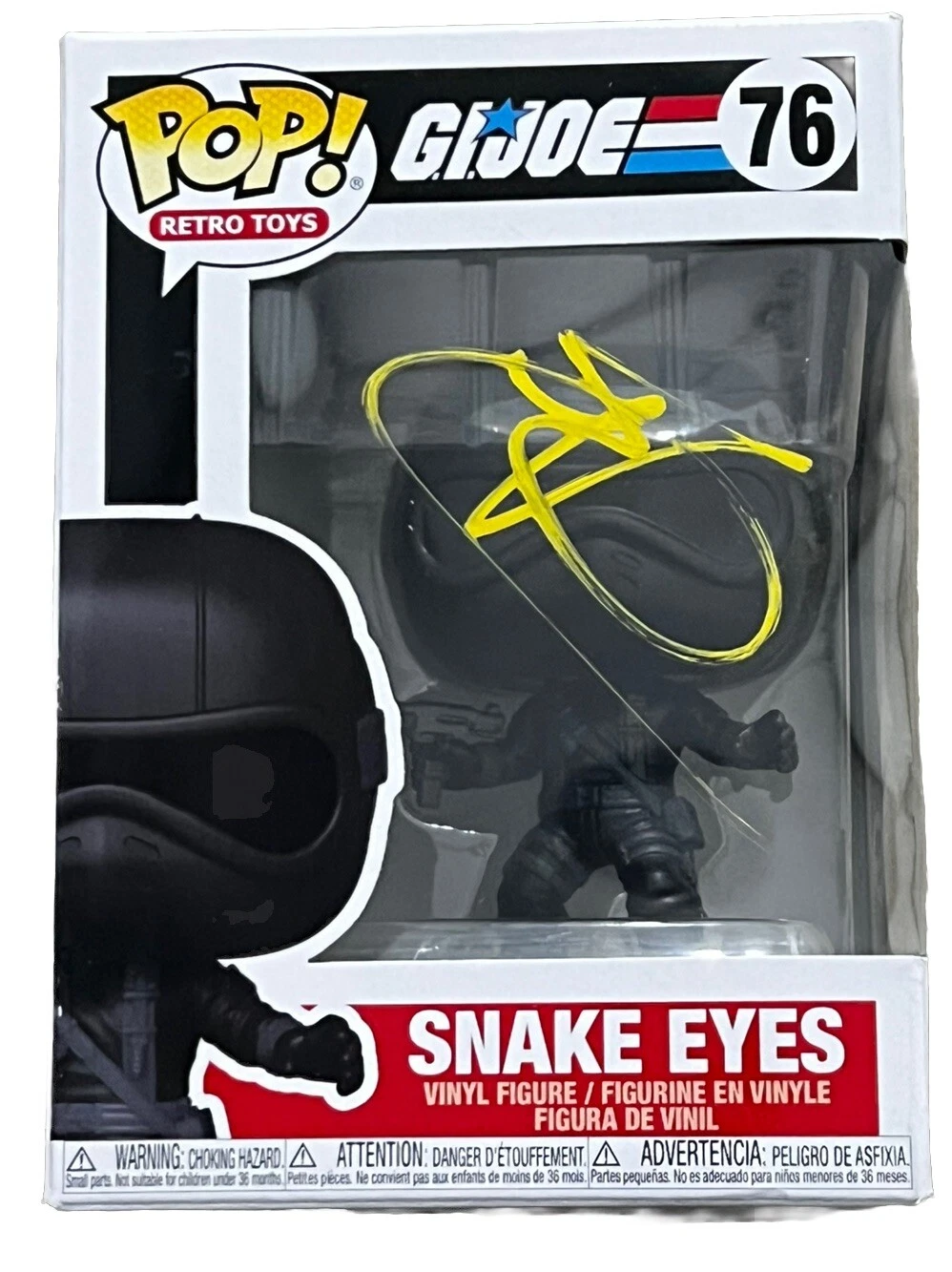 RAY PARK signed (GI JOE) Snake Eyes #76 Funko Pop #450 PSA/DNA AO73824