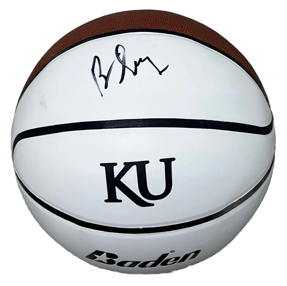 BILL SELF signed (KANSAS JAYHAWKS) Logo F/S basketball JSA AX28880