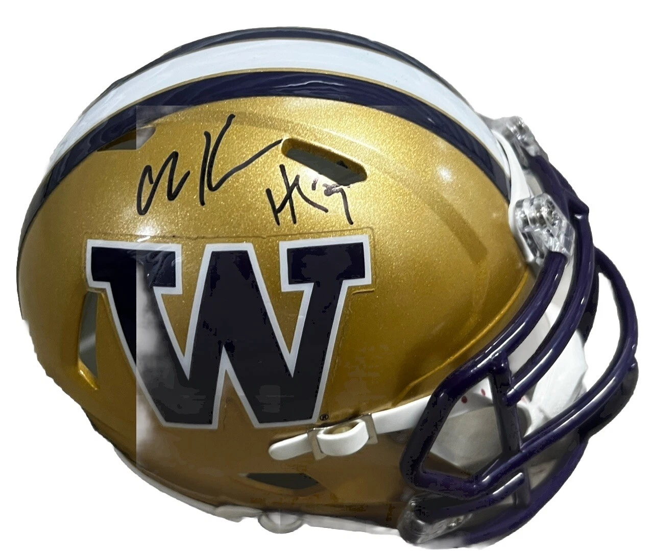 OLIN KRUETZ signed (WASHINGTON HUSKIES mini football helmet BECKETT BAS BP59097