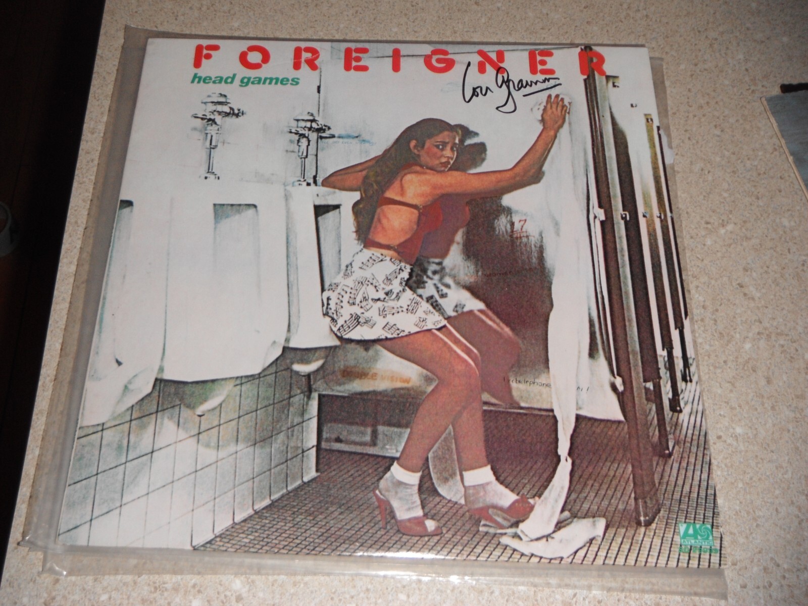 FOREIGNER SIGNED LOU GRAMM HEAD GAMES ALBUM