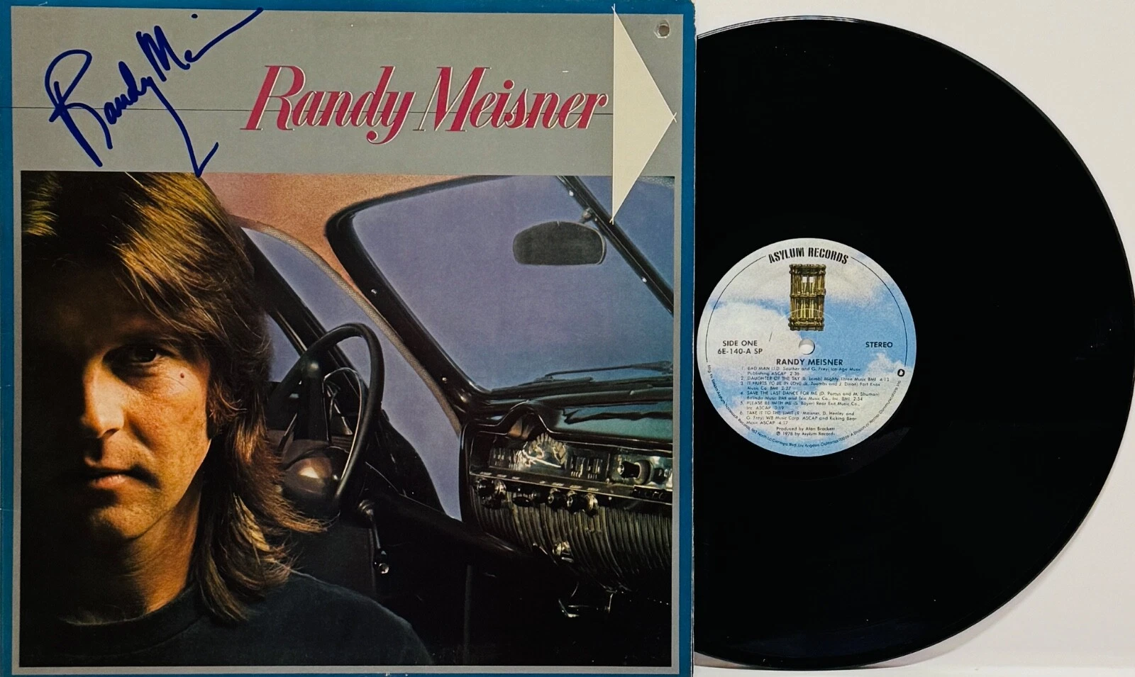 RANDY MEISNER THE EAGLES Signed Autograph LP Cover JSA COA