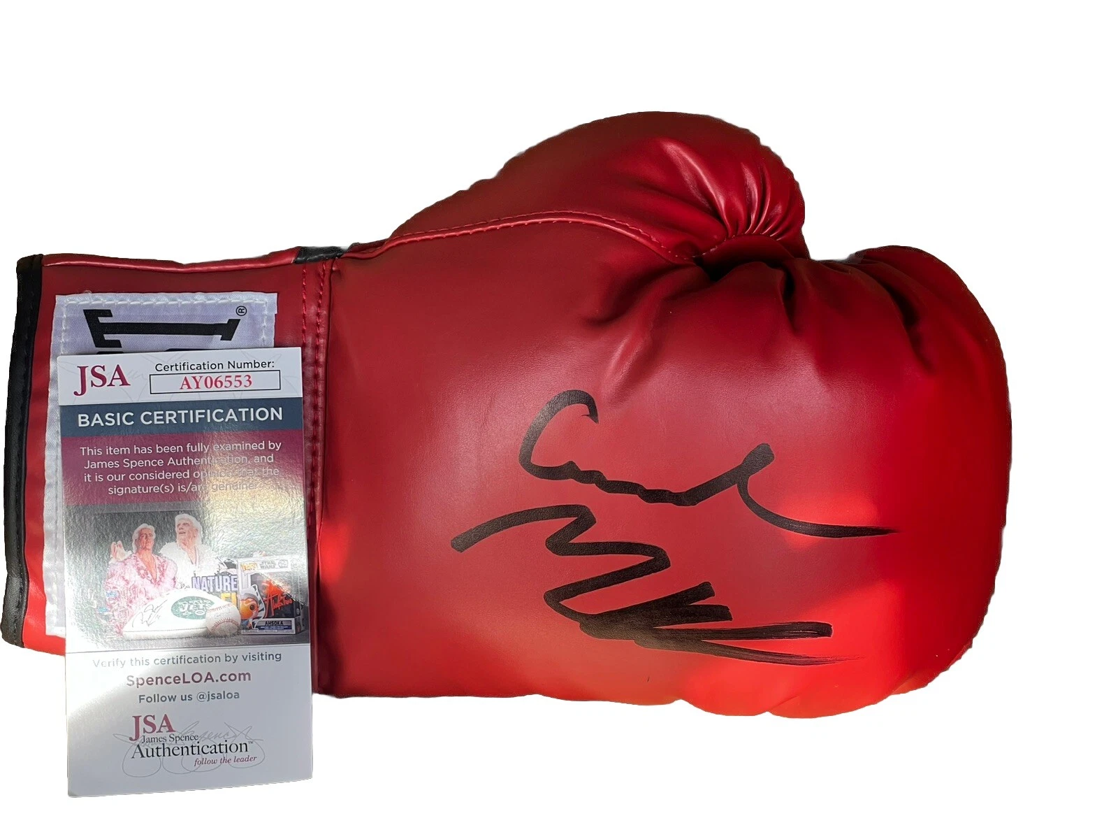 CURMEL MORTON signed (Super Featherweight) Everlast Boxing glove JSA AY06553