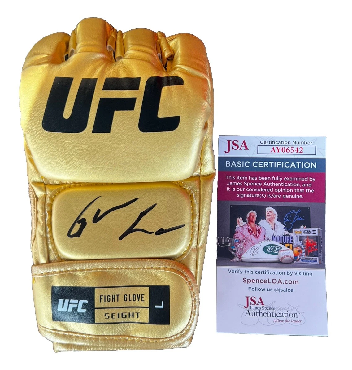 GLOVER TEIXIERA signed (UFC) MMA Brazil autographed Fighting glove JSA AY06542