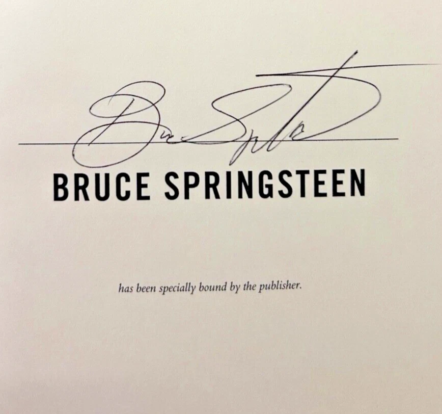 BRUCE SPRINGSTEEN Signed Autograph Book 