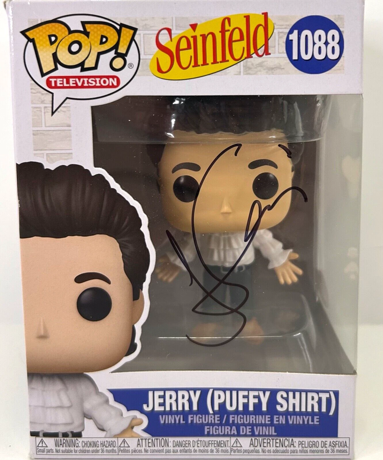 JERRY SEINFELD Signed Autograph FUNKO POP JSA COA SEINFELD JERRY PUFFY SHIRT