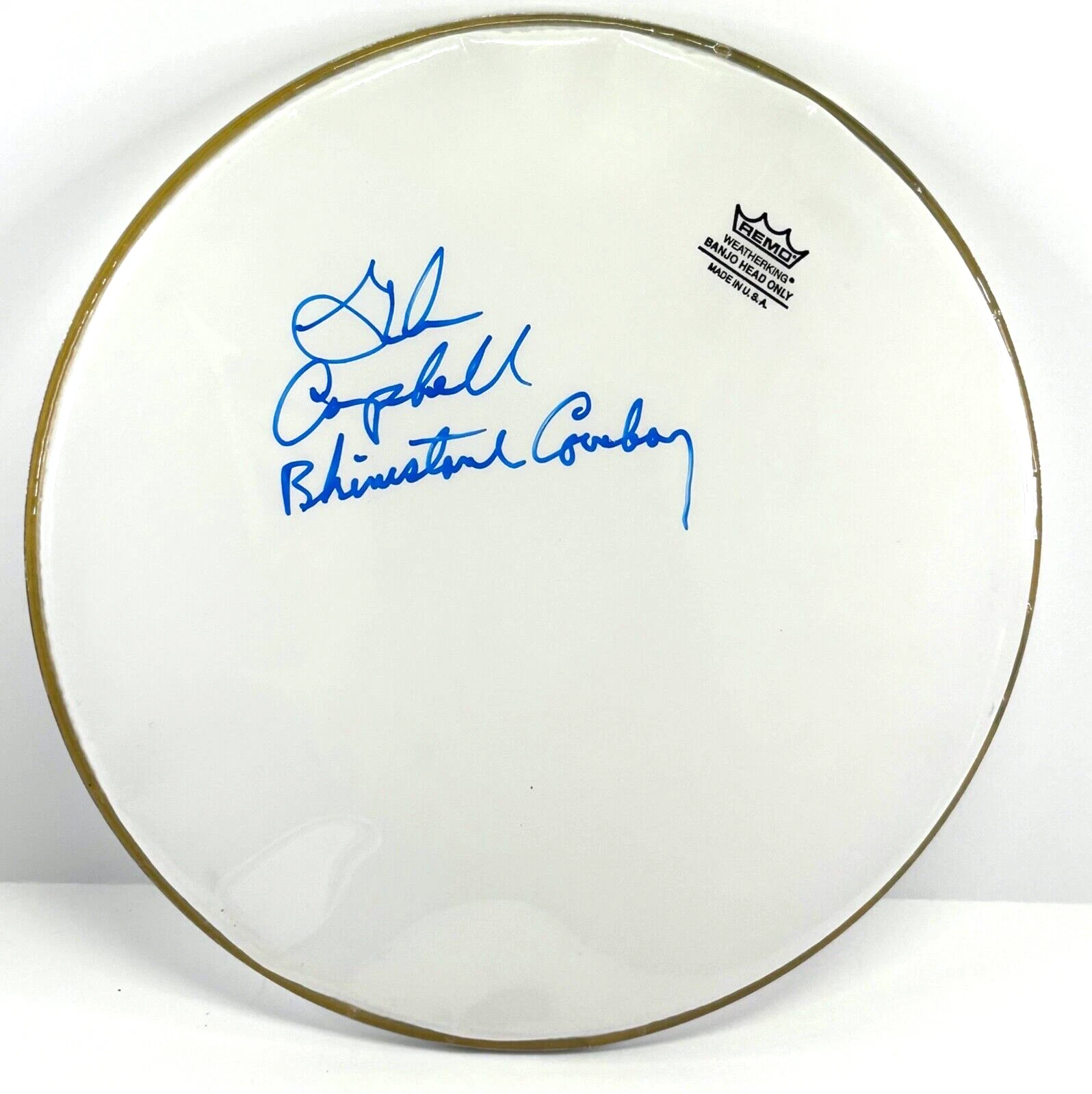 GLEN CAMPBELL Signed Autograph 11 Inch Drum Head JSA COA Rhinestone Cowboy