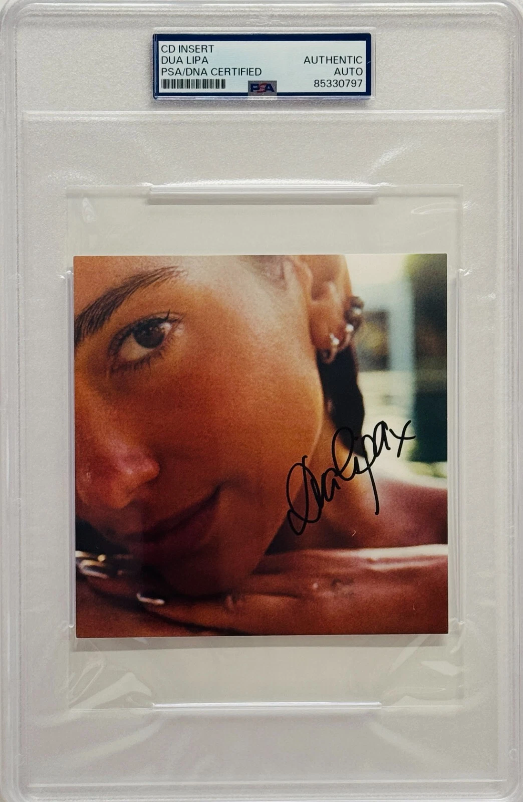 DUA LIPA Signed Autograph Slabbed Encapsulated CD Insert PSA/DNA