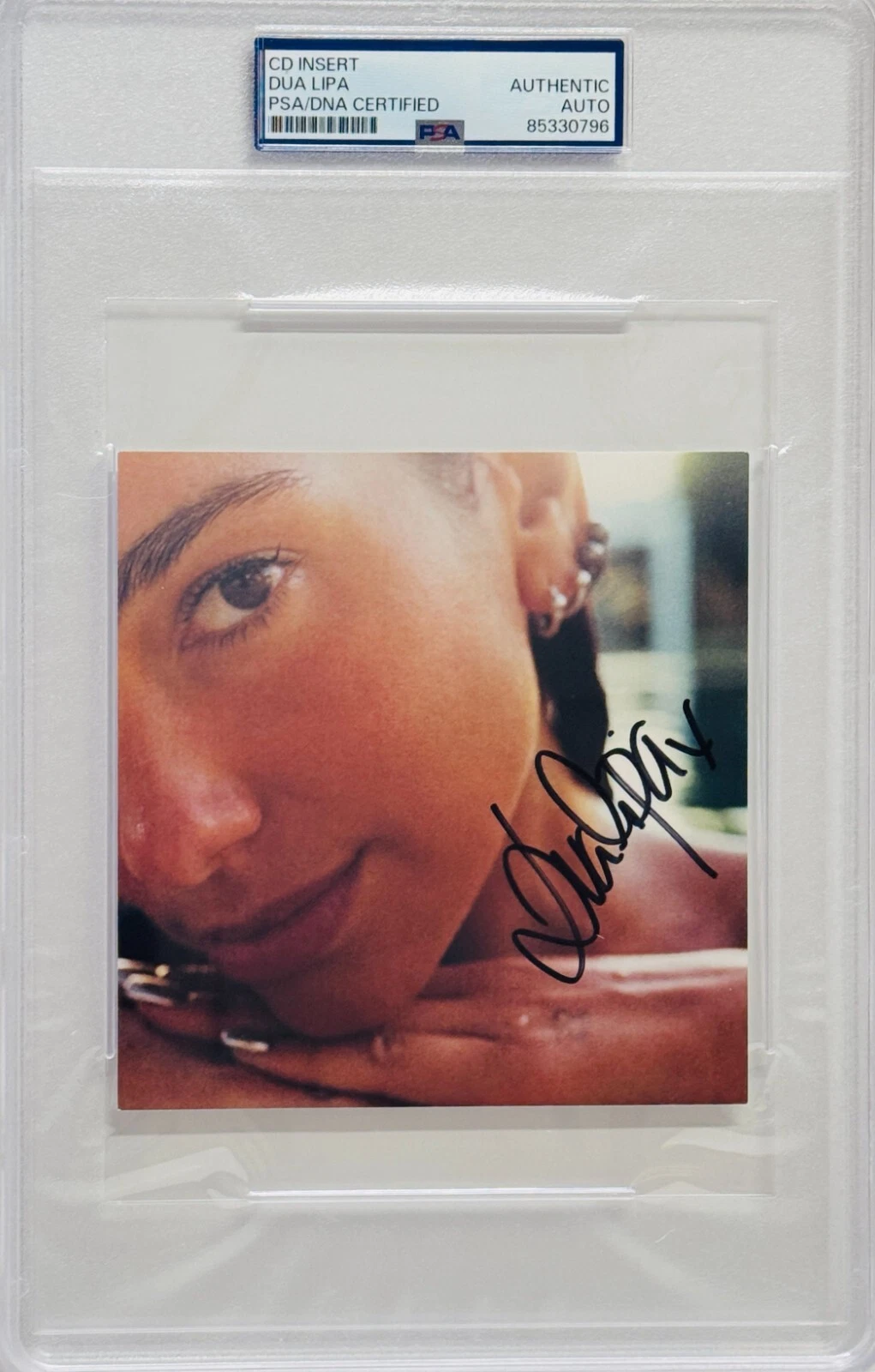 DUA LIPA Signed Autograph Slabbed Encapsulated CD Insert PSA/DNA 796