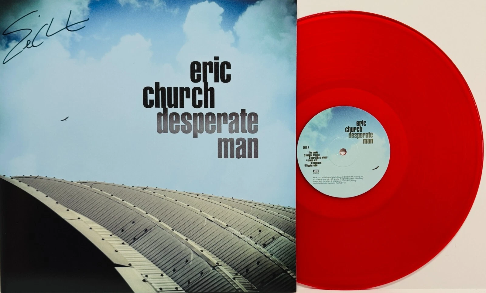 ERIC CHURCH Signed LP Cover 