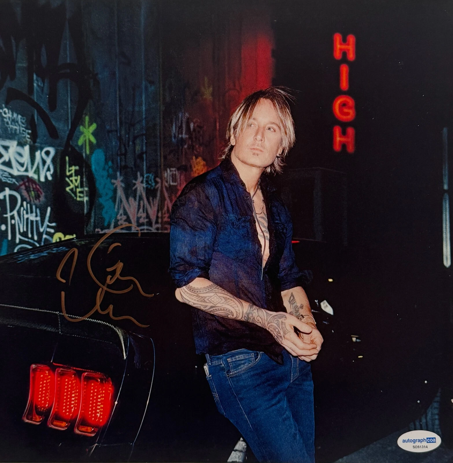 KEITH URBAN Signed Autograph LP Insert 