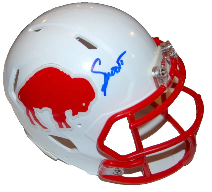 SEAN MCDERMOTT signed (BUFFALO BILLS) mini football helmet BECKETT BR32532