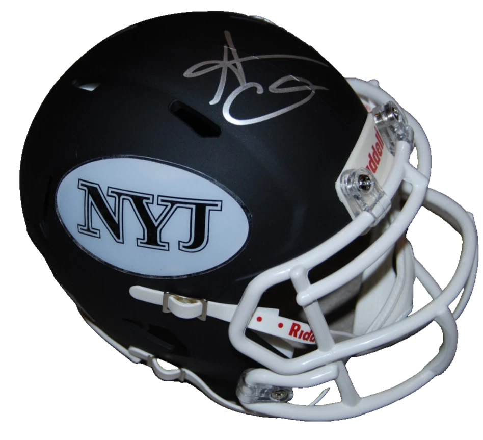 AARON GLENN signed (NEW YORK JETS) custom mini football helmet BECKETT BR63134