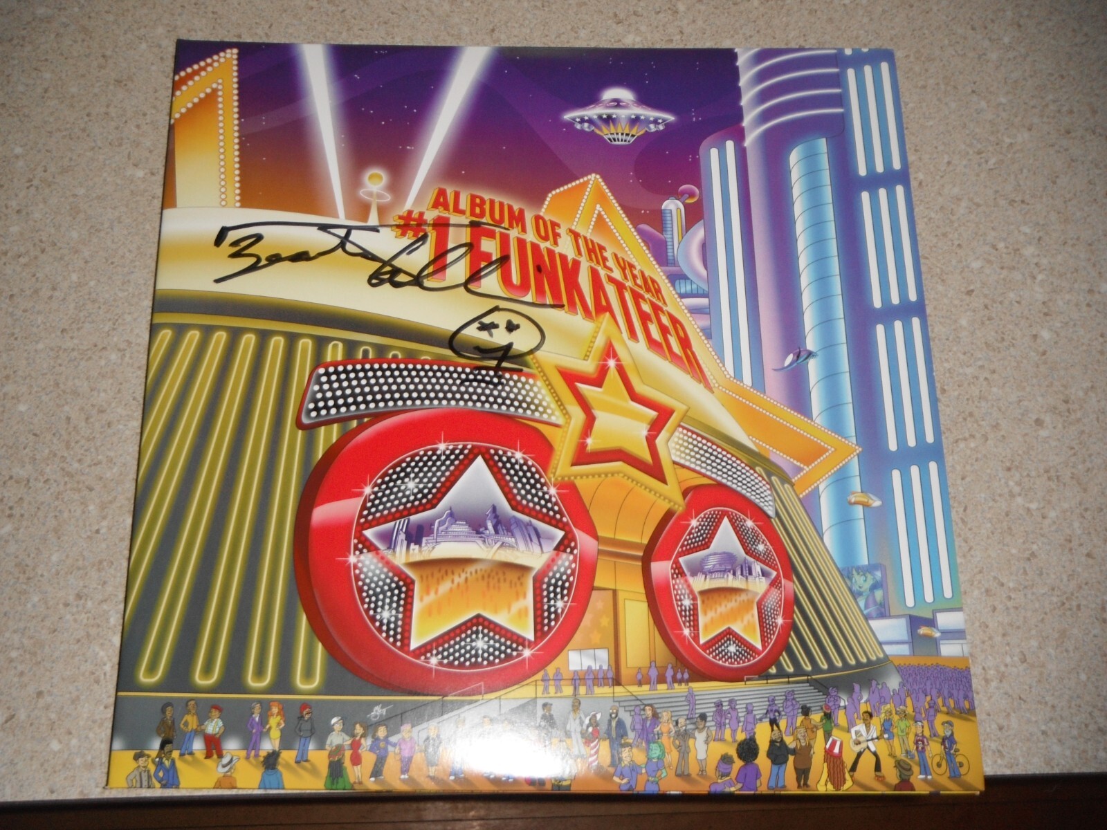 BOOTSY COLLINS SIGNED ALBUM OF THE YEAR #1 FUNKATEER VINYL ALBUM RED VINYL