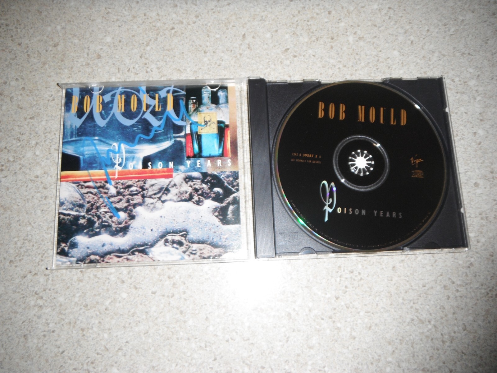 BOB MOULD SIGNED POISON YEARS CD COVER