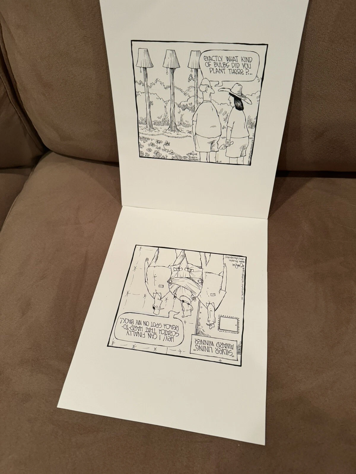 AWESOME SPEED BUMP ORIGINAL SUNDAY 2 Panel COMIC STRIP ART DAVE COVERLY 9/14/97