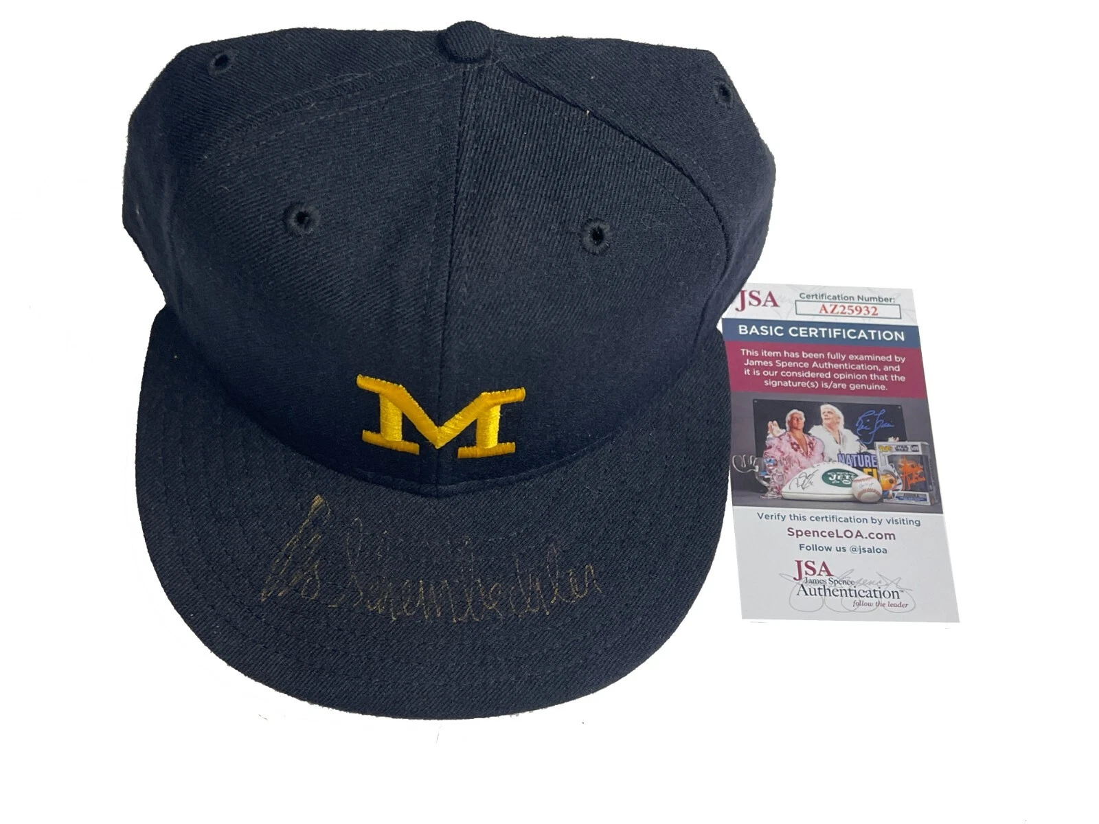 Bo Schembechler Signed Vintage Block M Michigan Wolverines Hat JSA COA