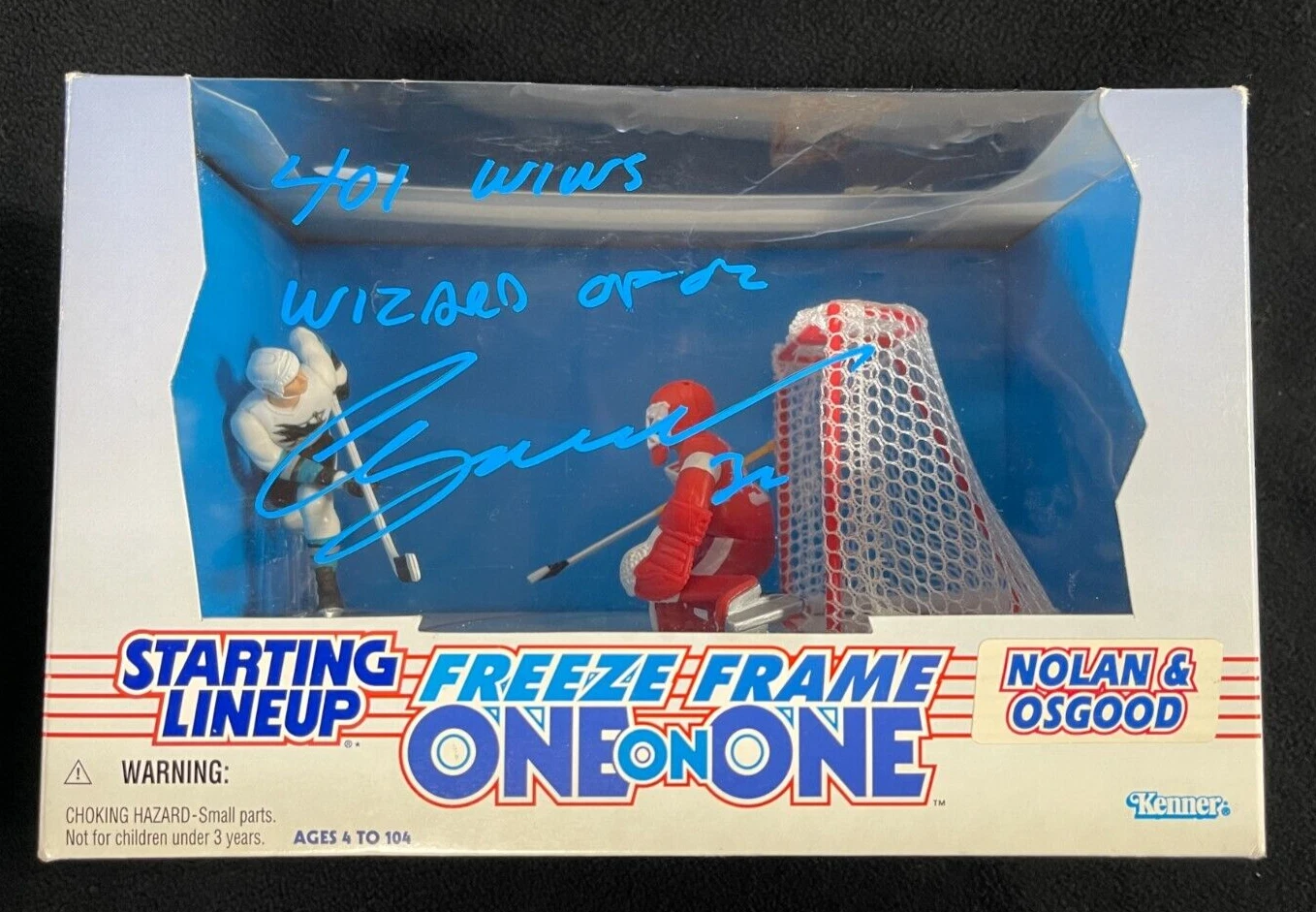 Chris Osgood Signed Inscribed Detroit Red Wings Starting Lineup Figure 3 JSA COA