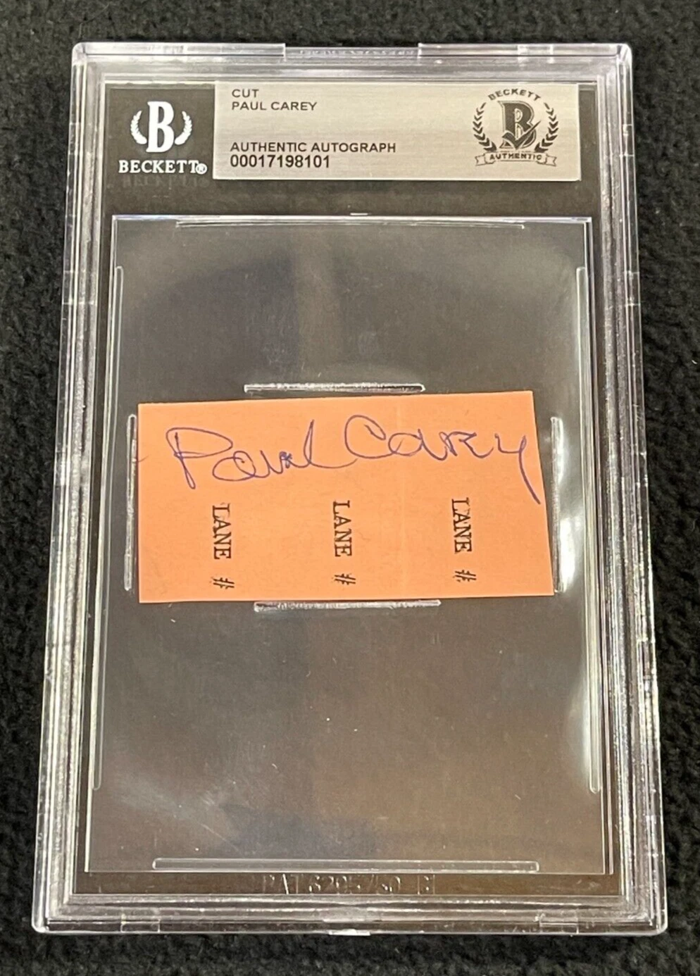 Paul Carey Signed Cut Autograph Detroit Tigers #1 Beckett Certified