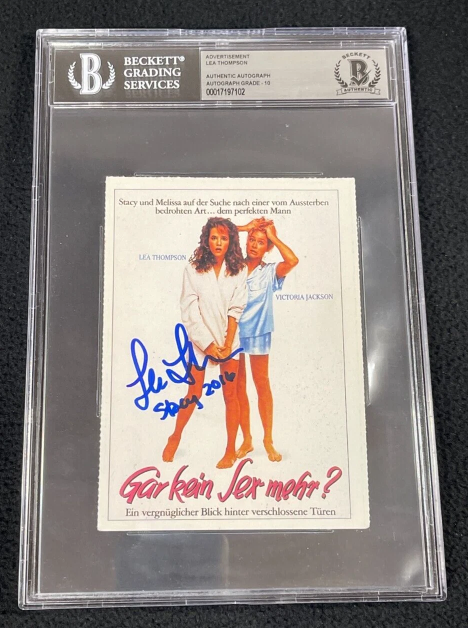 Lea Thompson Signed Casual Sex German Advertisement Beckett Certified Auto 10