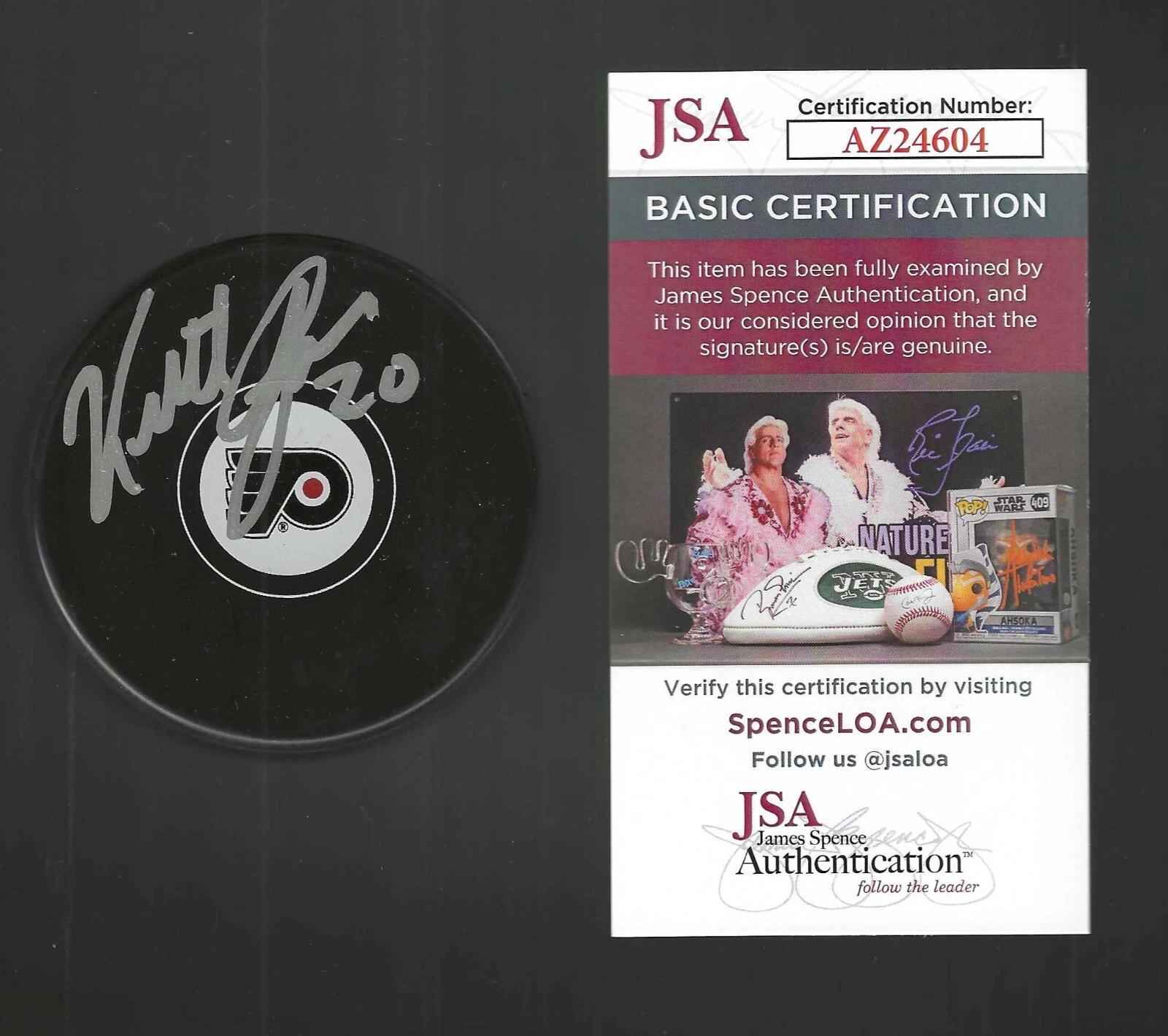 Keith Jones Signed Philadelphia Flyers Puck JSA COA