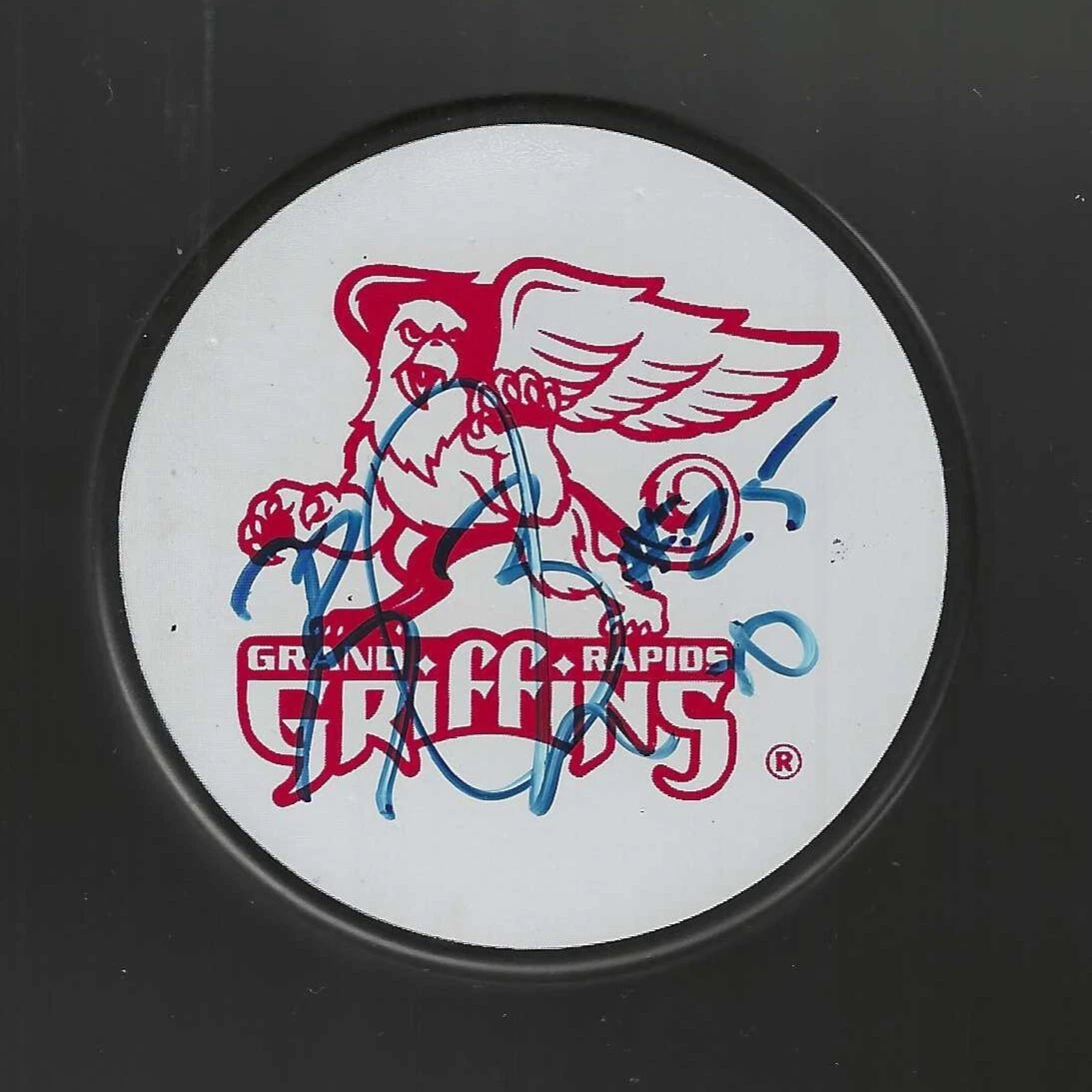 Ryan Barnes Signed Grand Rapids Griffins White Puck
