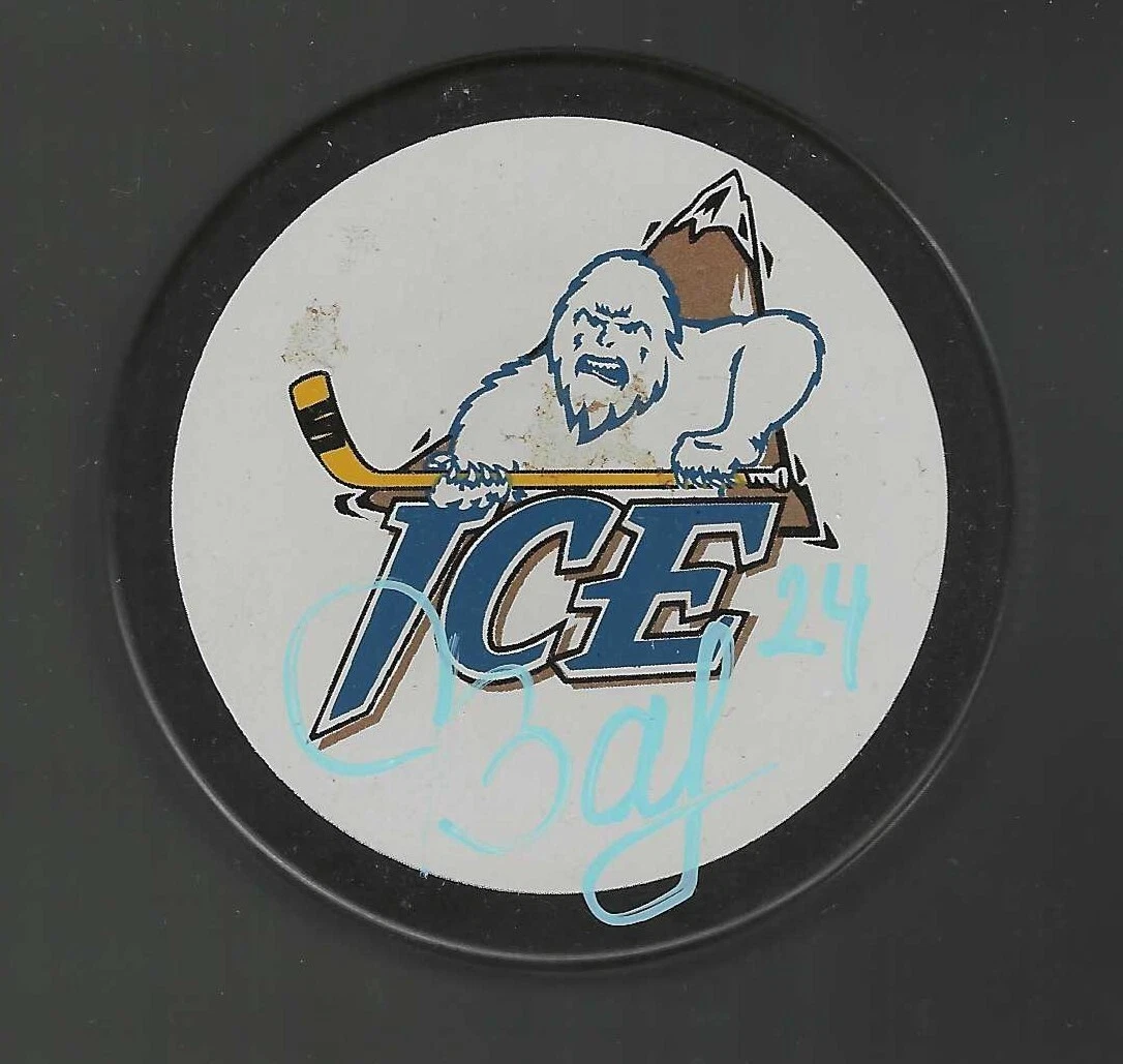 Rinat Valiev Signed Kootenay Ice Game Puck Toronto Maple Leafs
