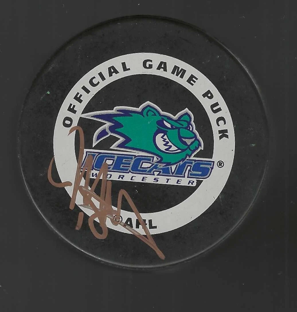 Jay McClement Signed Worcester Ice Cats Official Game Puck