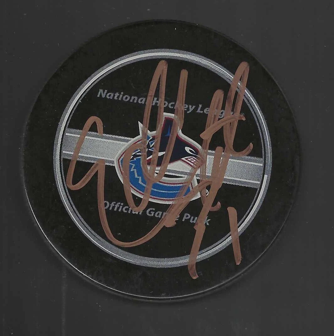 Eddie Lack Signed Vancouver Canucks Official Game Puck