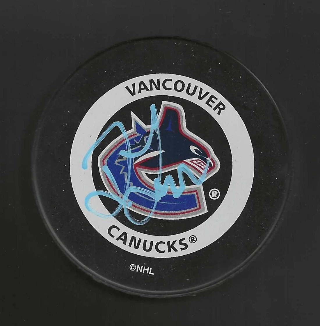 Darren Langdon Signed Vancouver Canucks Official Game Puck
