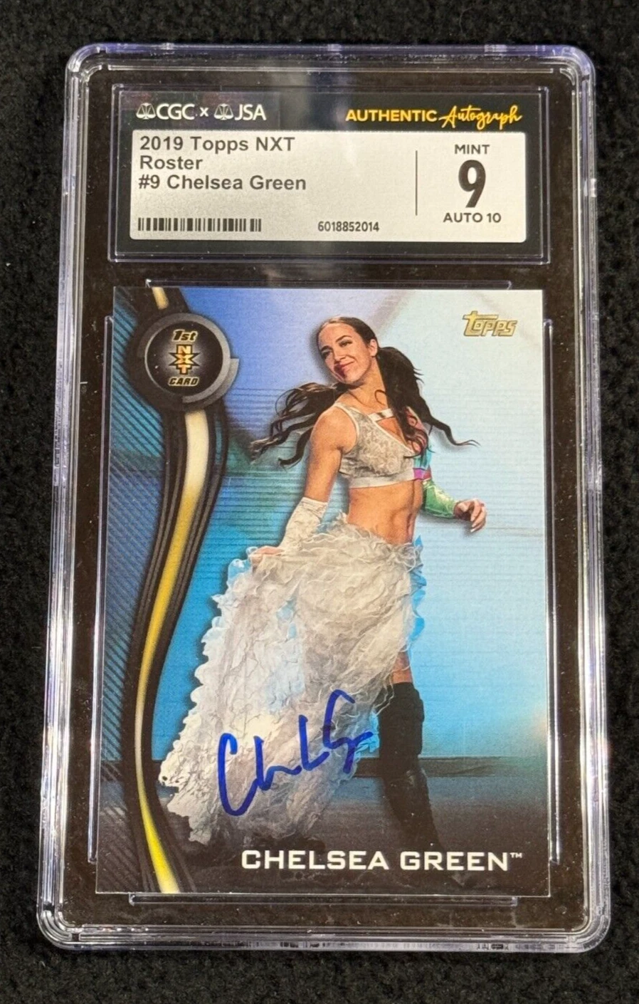 CHELSEA GREEN SIGNED 2019 TOPPS WWE NXT ROOKIE CARD #9 JSA CGC AUTO 10 COLLECTIBLE MEMORABILIA