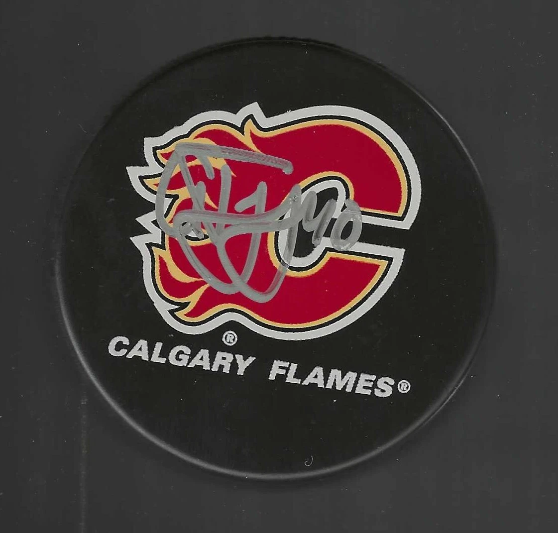 Alex Tanguay Signed Calgary Flames Souvenir Puck