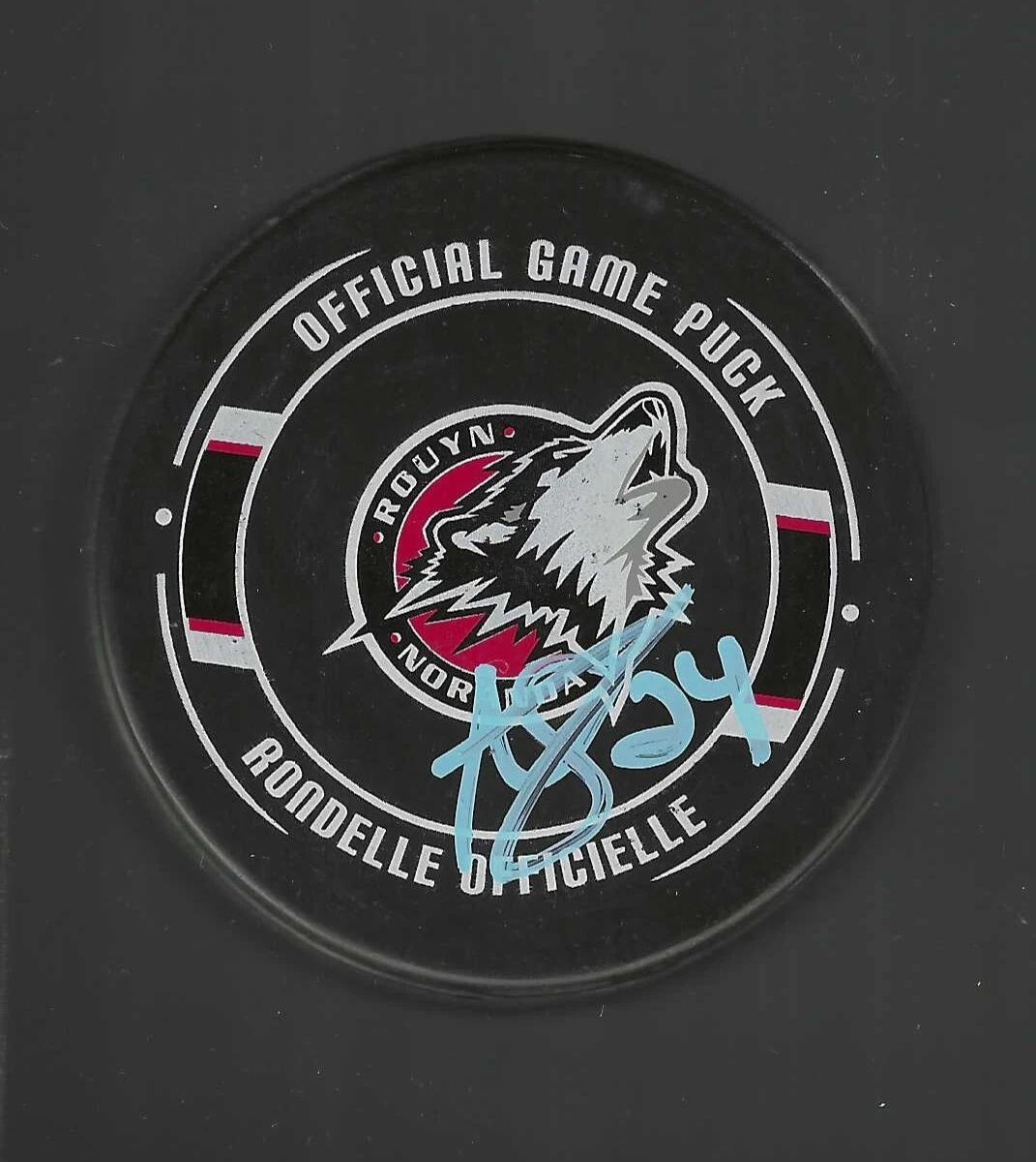 Alex Beaucage Signed Rouyn-Noranda Huskies Official Game Puck