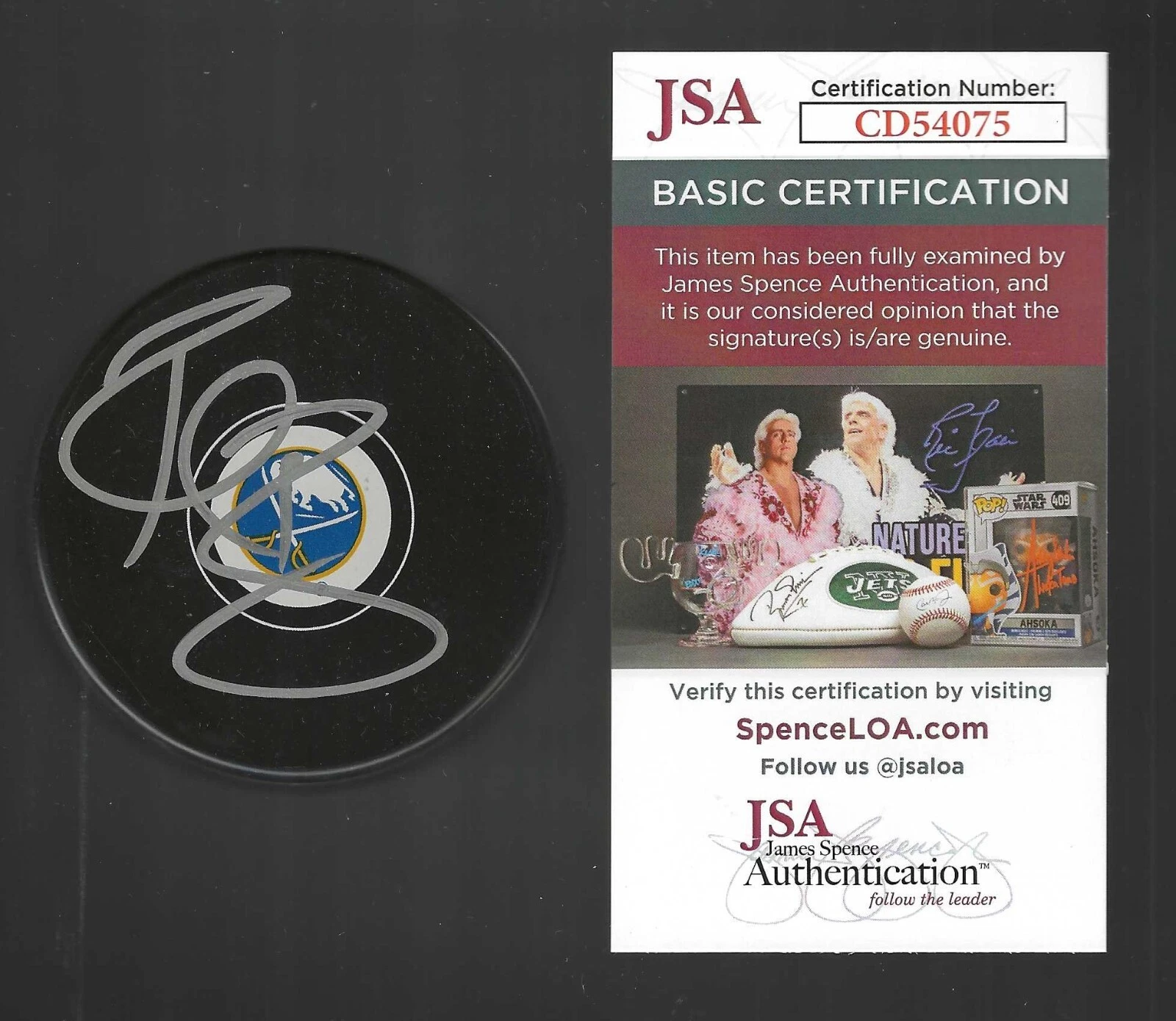 Rob Ray Signed Buffalo Sabres Puck JSA COA