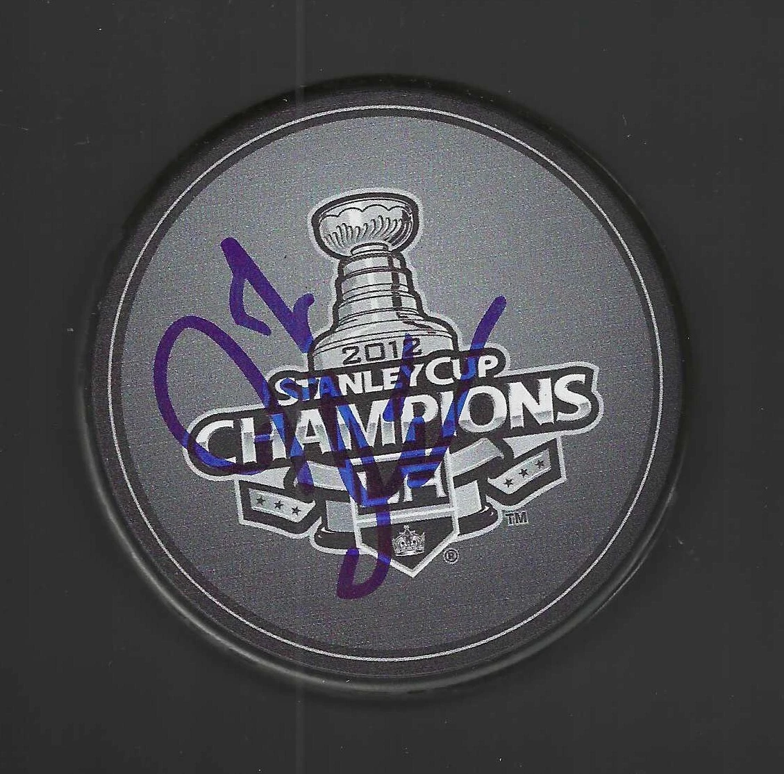 John Stevens Signed Los Angeles Kings 2012 Stanley Cup Champions Puck LA