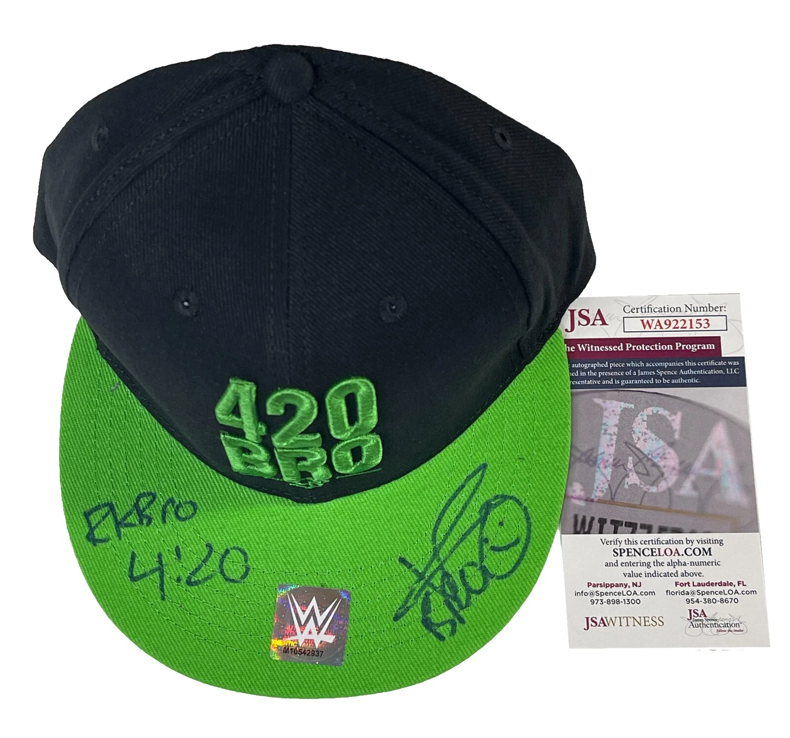 Matt Riddle Signed & Inscribed WWE Raw 420 Bro Snapback Hat JSA COA Smackdown