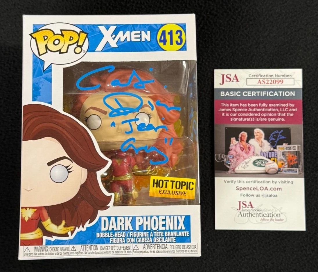 Catherine Disher Signed X-Men Dark Phoenix Hot Topic Funko Pop Figure JSA COA