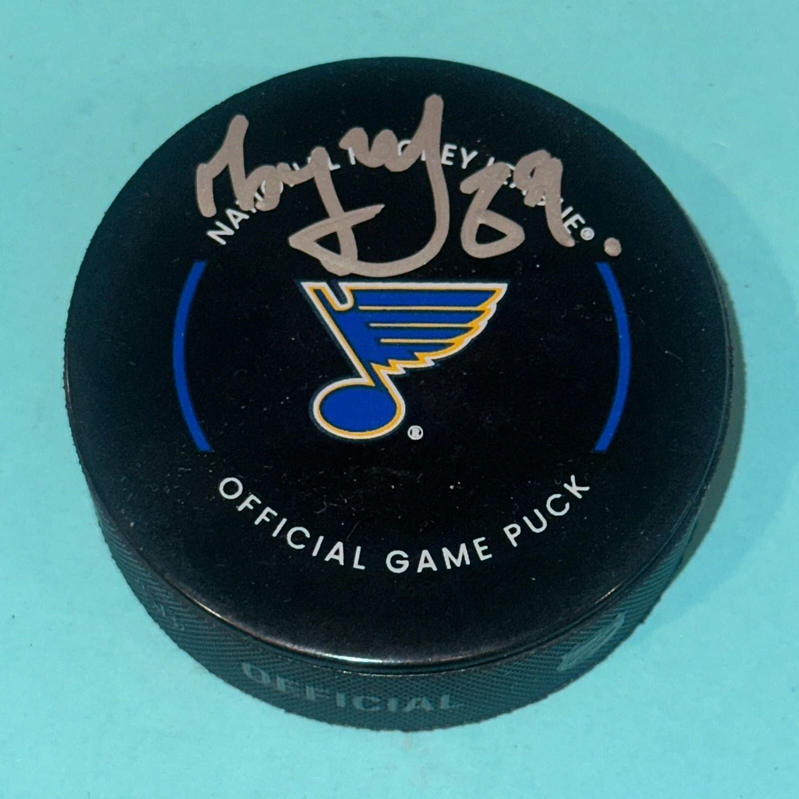 PAVEL BUCHNEVICH Signed St. Louis BLUES Official GAME Puck Beckett (BAS)