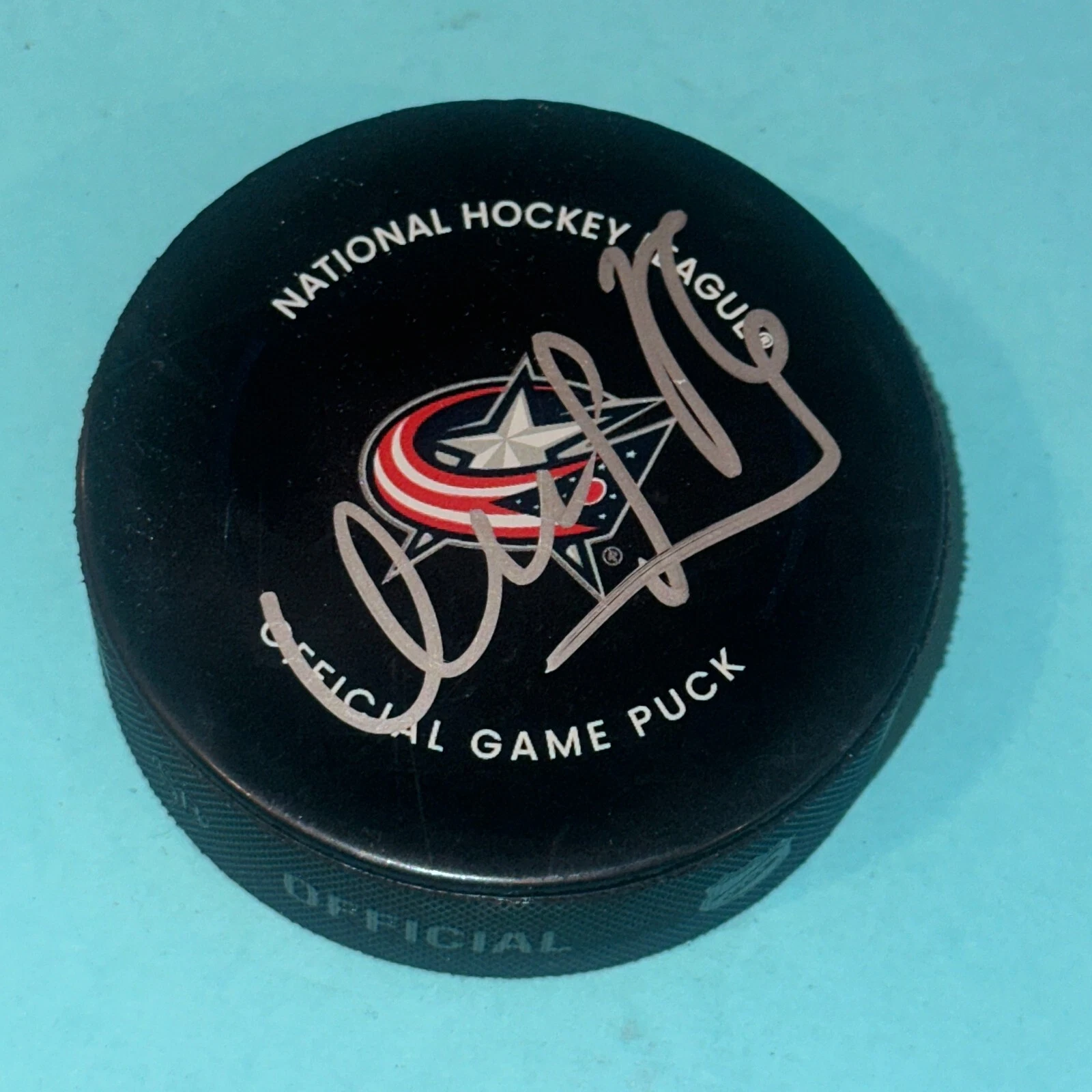 KIRILL MARCHENKO Signed Columbus BLUE JACKETS Official GAME Puck Beckett (BAS)