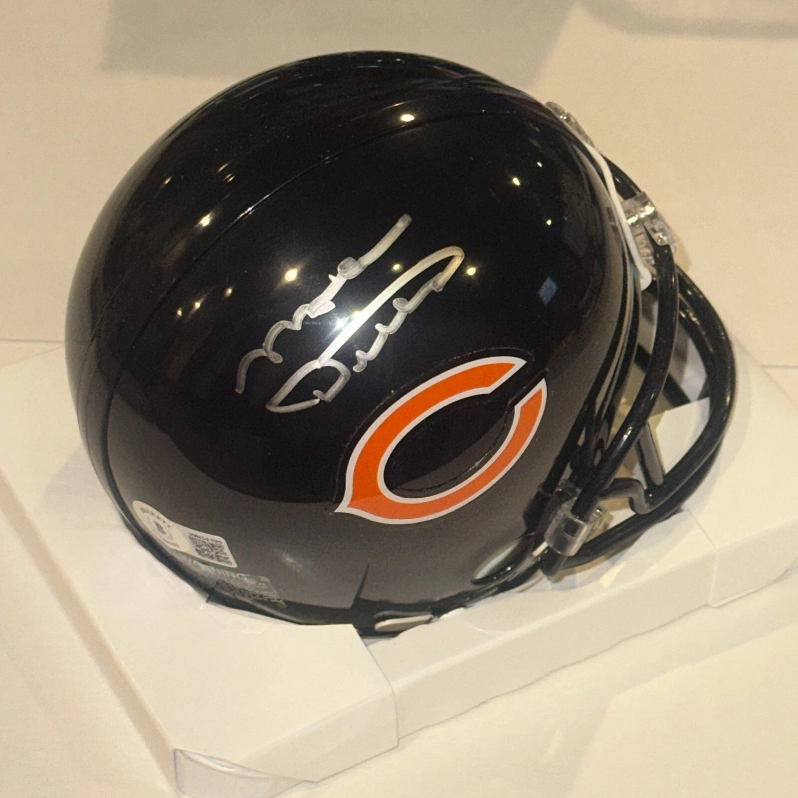 MIKE DITKA Signed Chicago BEARS VSR4 Mini-helmet Beckett Witnessed Auth (BAS)