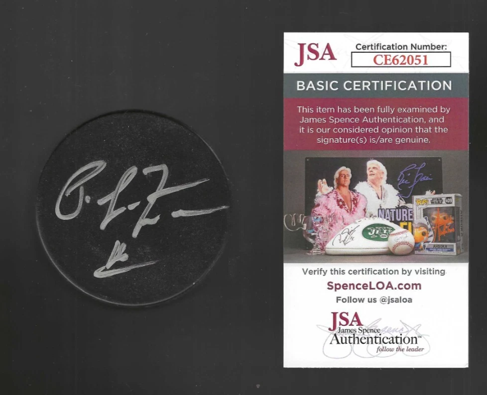 Pat LaFontaine Signed Blank Puck Buffalo Sabres JSA COA