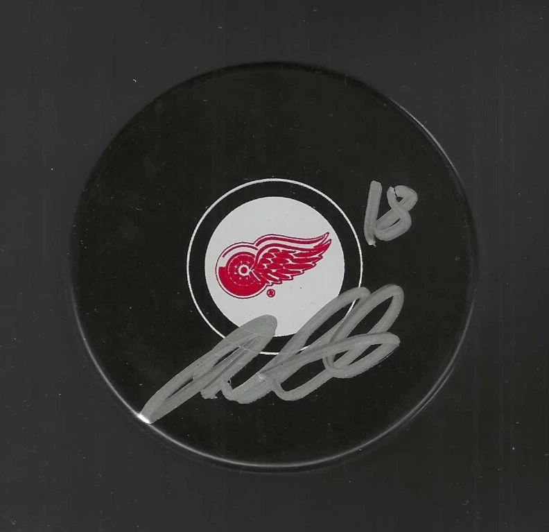 Ian White Signed Detroit Red Wings Puck