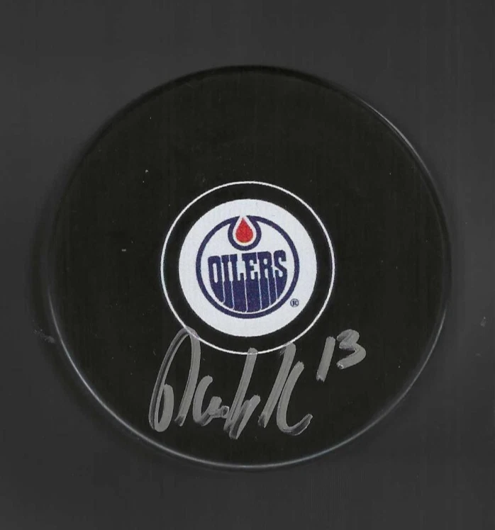 David Desharnais Signed Edmonton Oilers Puck