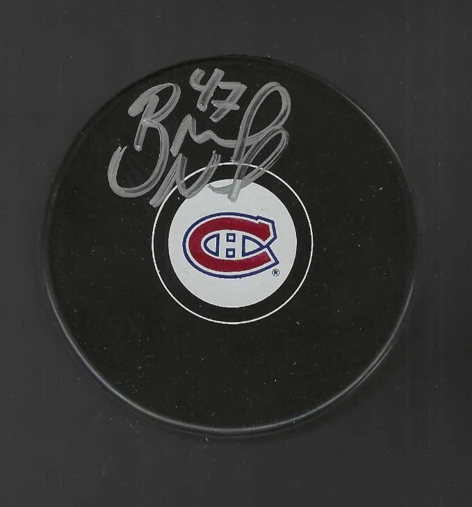 Brendan Nash Signed Montreal Canadiens Puck